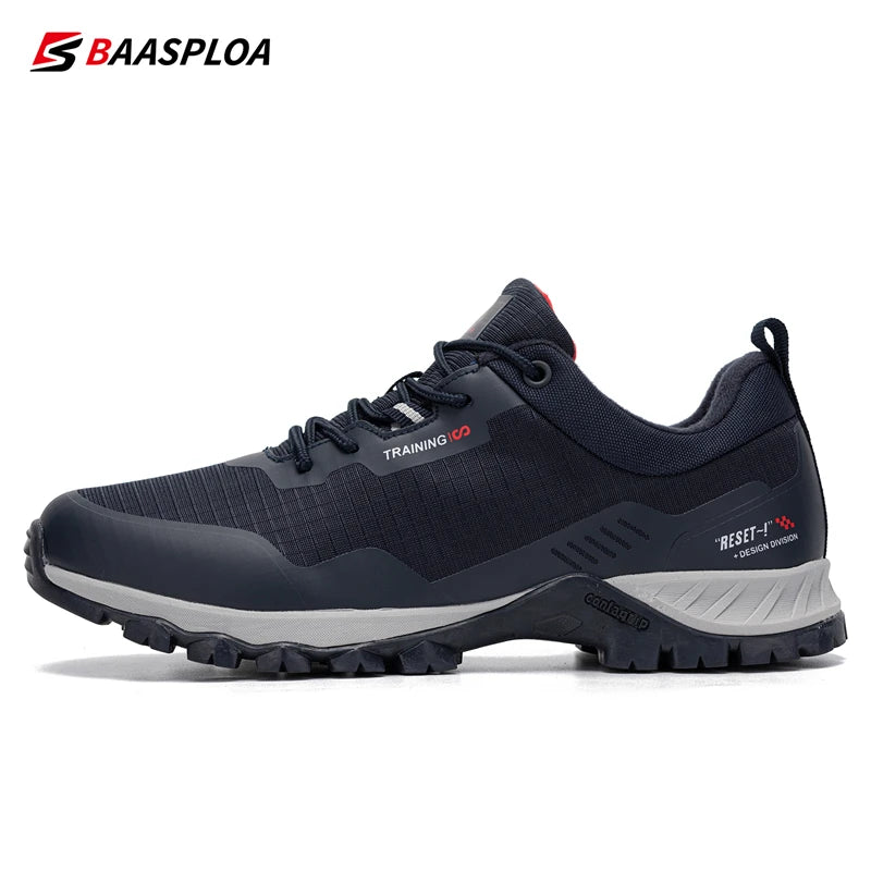 Baasploa Man Non-slip Sneakers Wear-Resistant Hiking Shoes Men Outdoor Waterproof Sneaker Light Male Walking Shoes
