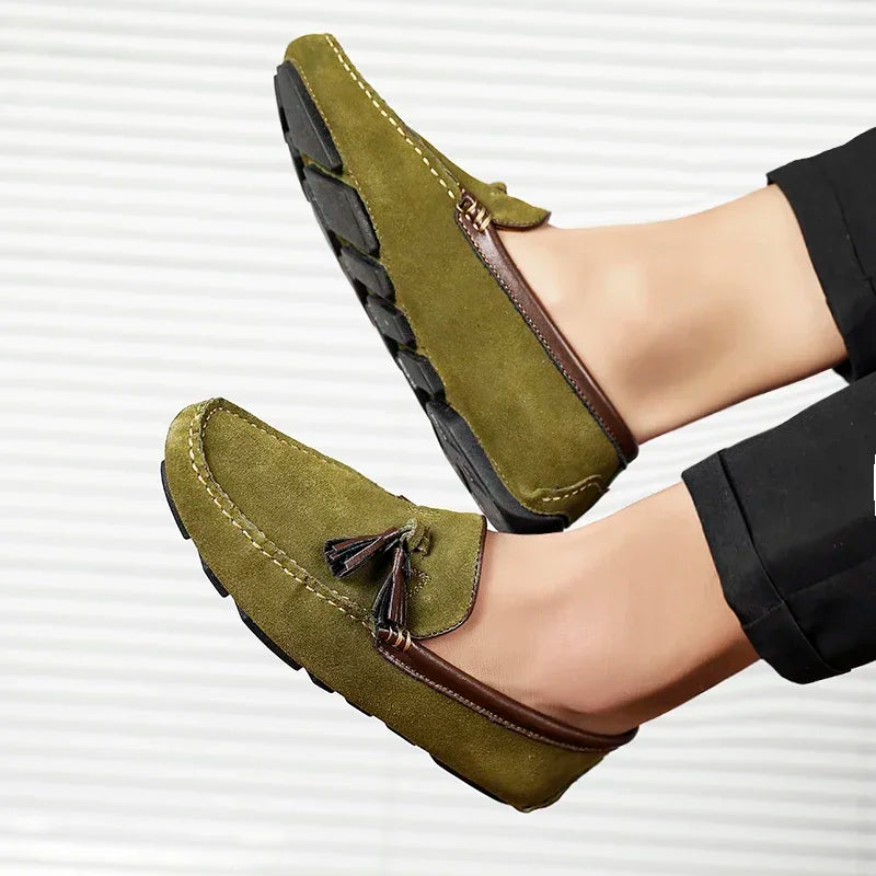 DEKABR Genuine Leather Men Shoes Spring Fashion Leather Men Loafers Flats New High Quality Casual Shoes For Men Driving Shoes