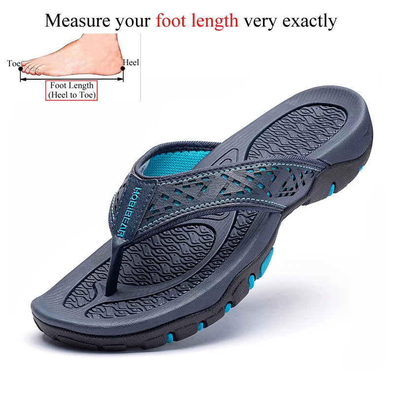 Summer Outside PU Leather Mens Flip Flops Slippers Outdoor Beach Shoes Flip Flop Plus Big Size 49 50 51 52 Hot Sale Dropshipping