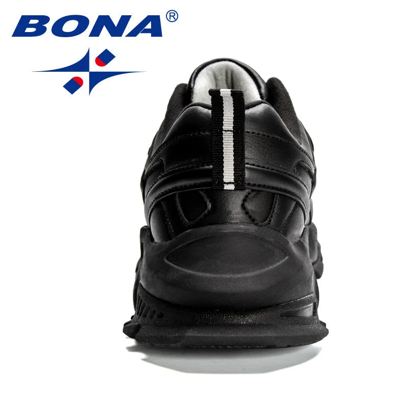 BONA 2023 New Comfortable Light Soft Style Men Running Shoes  Jogging Trekking Sneakers Lace Up Athletic Shoes  Free Shipping