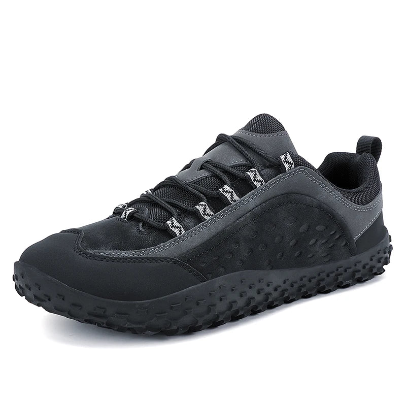 ﻿ Men Hiking Shoes Luxury Designer Climbing Trekking Sneakers for Men Leather Outdoor Couple Sports Work Man Shoes Plus Size 48