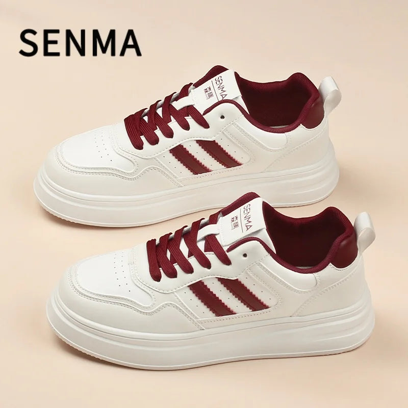 SENMA Men's Shoes Thick Soled Leather Small White Shoes Men's and Women's Trendy Shoes Board Shoes Casual Shoes Men's Sportswear