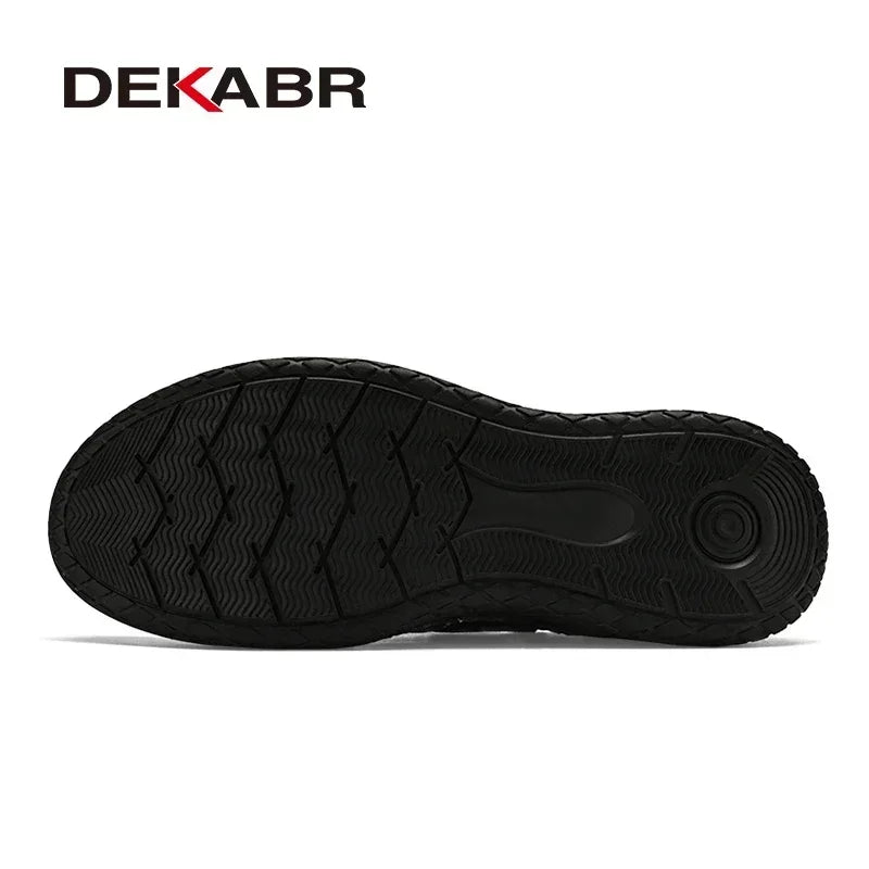 DEKABR 2025 New Style Fashion Breathable Octopus Men's Loafers Shoes Anti-Slip Office Leisure Shoes Big Size 38-46