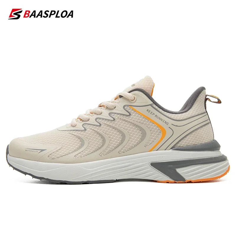 Baasploa New Men's Sports Running Shoes Lightweight Mesh Breathable Sport Shoes Fashion Comfort Casual Sneakers Non-slip