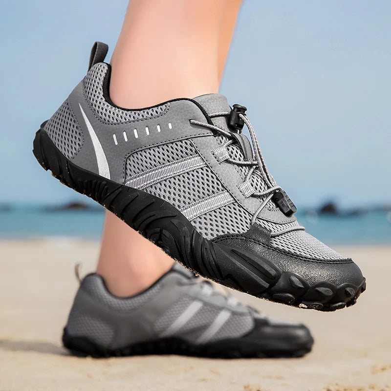 STRONGSHEN Men Hiking Shoes Outdoor Breathable Non-slip Mountain Climbing Sport Men Lace-Up Walking Hunting Trekking Sneakers