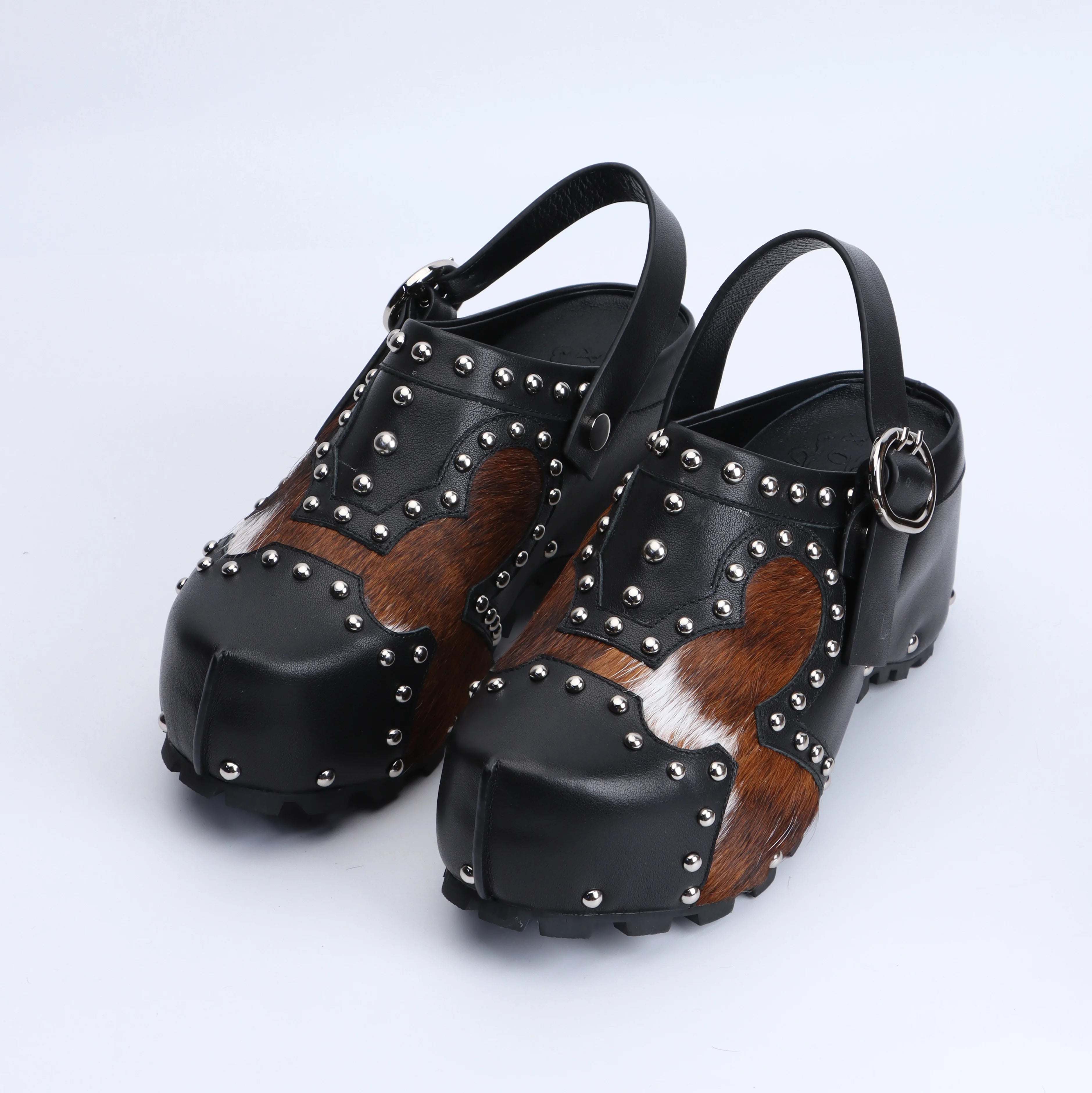 Luxury Designer Mule Sandals for Women,Handmade Lambskin&Cowhide Fur,Rubber Sole,Latex Insole,Trendy Summer Slides, Comfortable