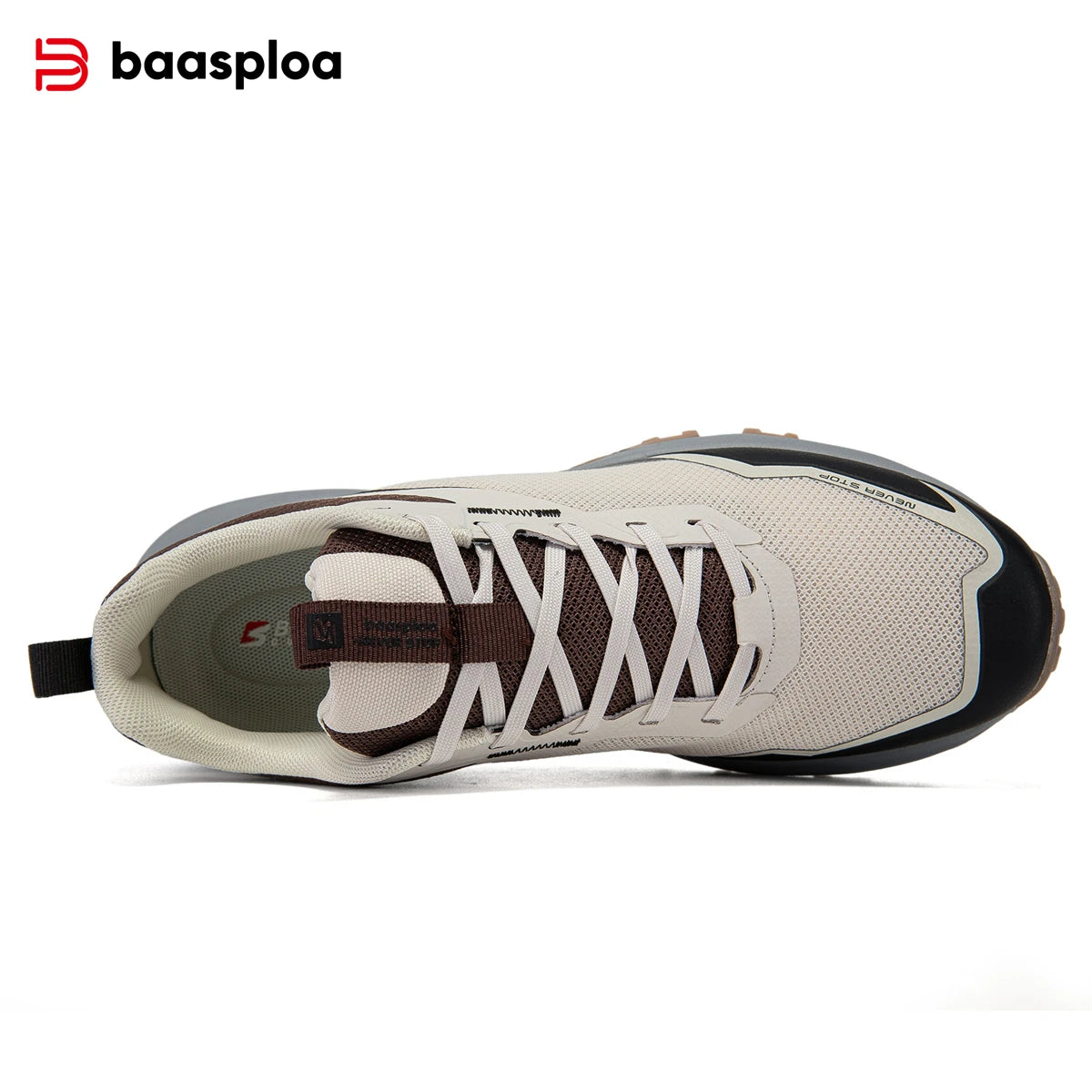Baasploa New Hiking Shoes Men Outdoor Lightweight Camping Waterproof Sneakers Male Casual Non-slip Wear-Resistant Walking Shoes