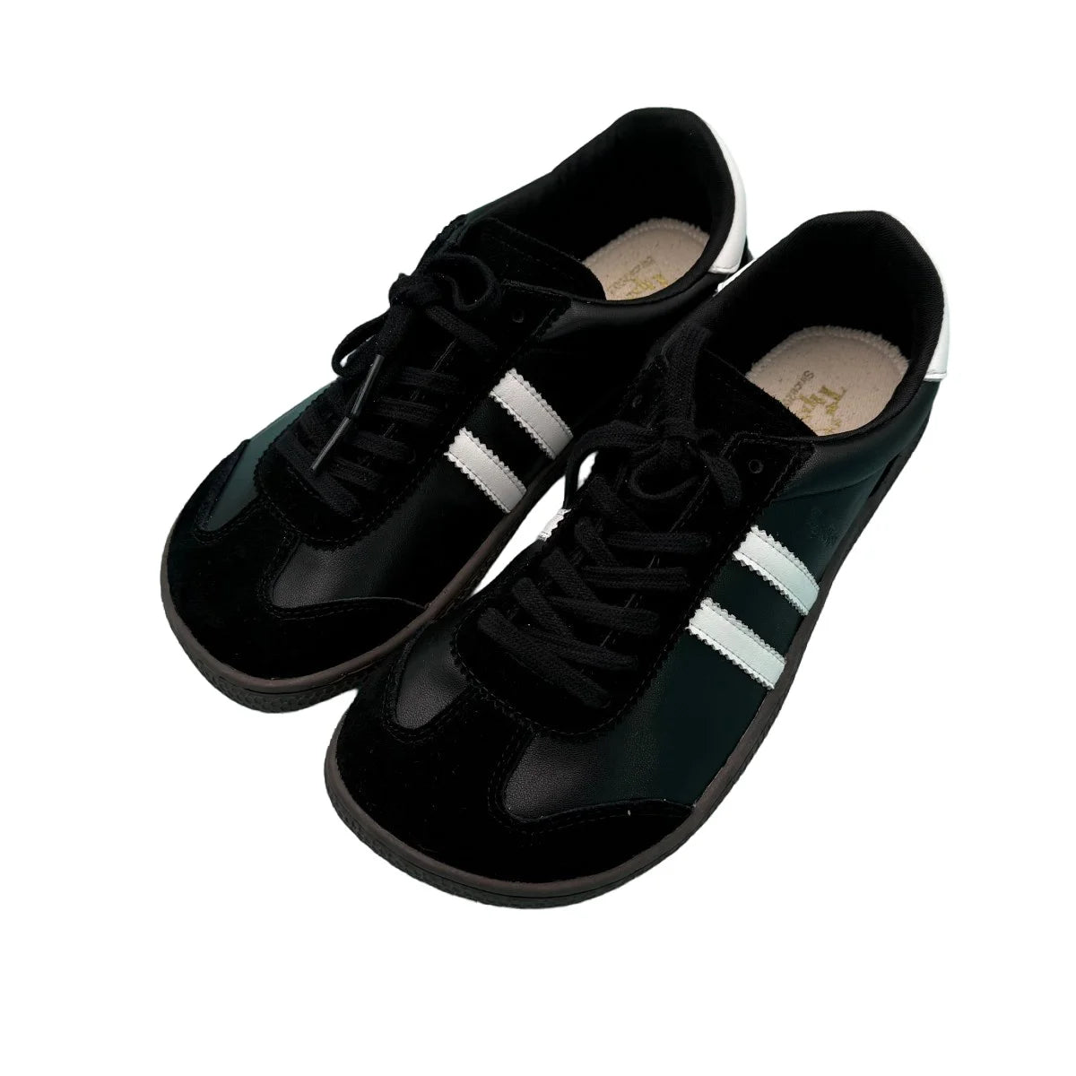 Tipsietoes Autumn Barefoot  Genuine Leather Sneaker For Women Men Flat Soft Zero Drop Sole Wider Toe Box Flexible Light Weight