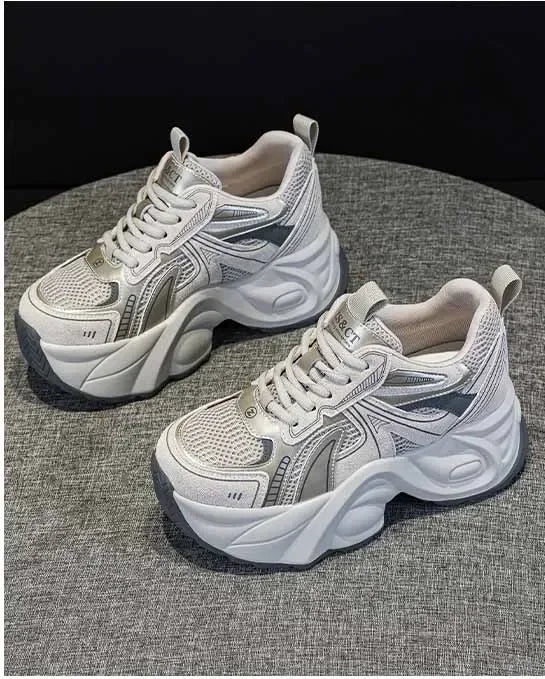 Fujin 7cm Ethnic Comfy Concise Chunky Sneaker Women Autumn Leather Loafer Spring Flats Rubber Luxury Shoes Winter Warm Footwear