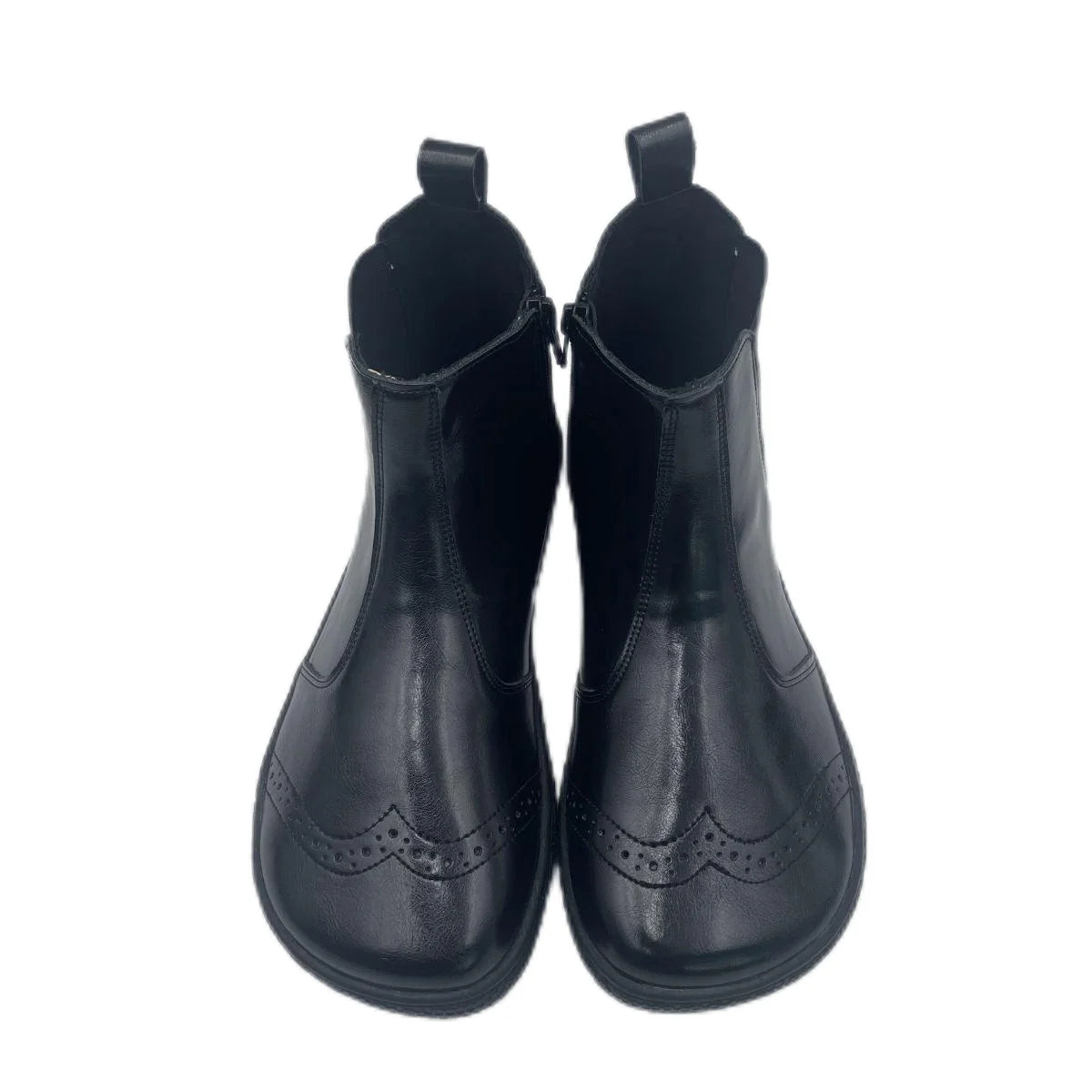 Tipsietoes Chelsea Barefoot Autumn Genuine Leather Boots With Leather Linning Inside Women Wider Toes Box Zero Soft Drop Sole