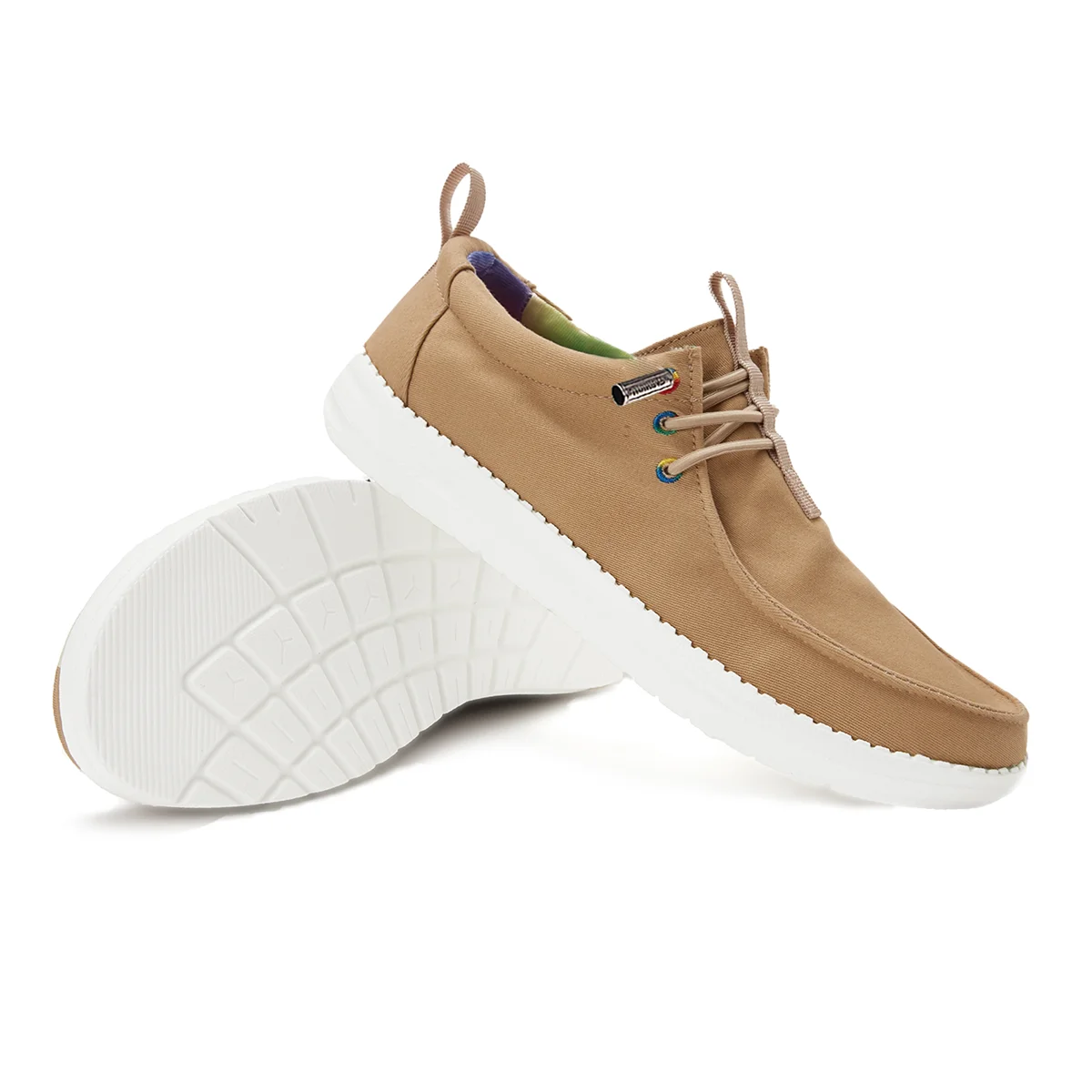 Bassploa New Loafer Shoes Men Fashion Lightweight Breathable Lace up Walking Shoes Male Casual Outdoor Non-Slip Sneakers