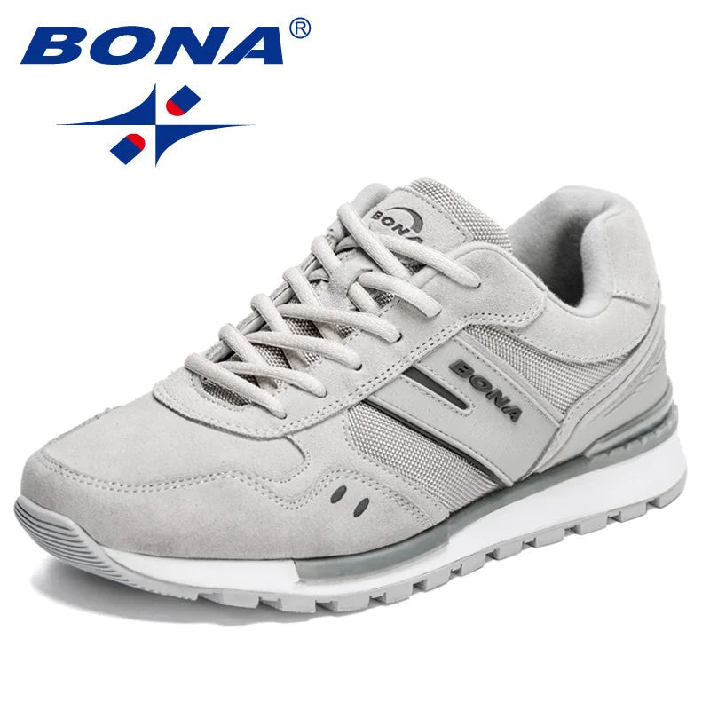 BONA 2022 New Designers Running Shoes Fashion Sneakers Men Large Size Light Comfortable Casual Shoes Man Jogging Sports Shoes