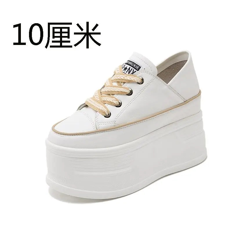 Fujin 10cm 12cm Genuine Leather Vulcanize Chunky Sneaker High Brand Comfy Spring Autumn Summer Platform Vulcanize Women Shoes