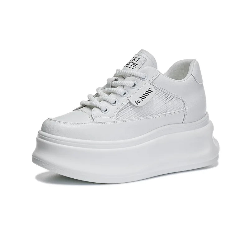 Fujin 7cm 2024 Air Mesh Platform Wedge Shoes Chunky Sneakers Women Summer Fashion Comfy Breathable Casual Shoes Female Vulcanize