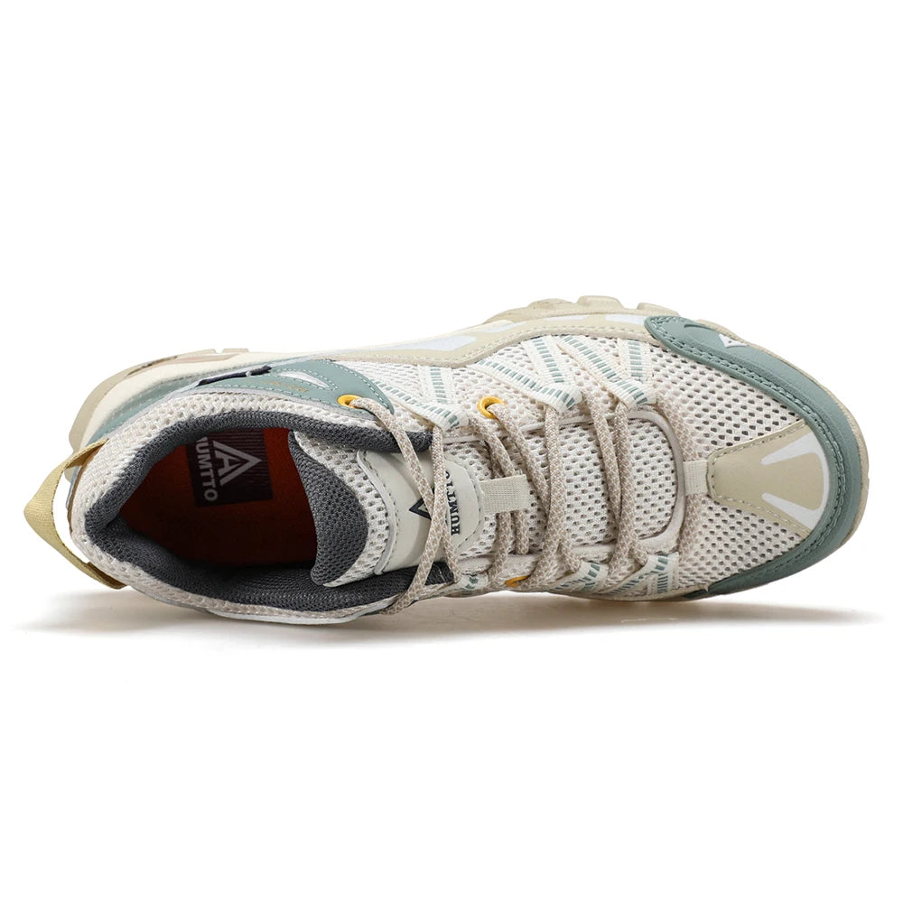 HUMTTO Women's Sports Shoes Summer Breathable Hiking Shoes Non-slip Luxury Designer Outdoor Rubber Trekking Sneakers for Women