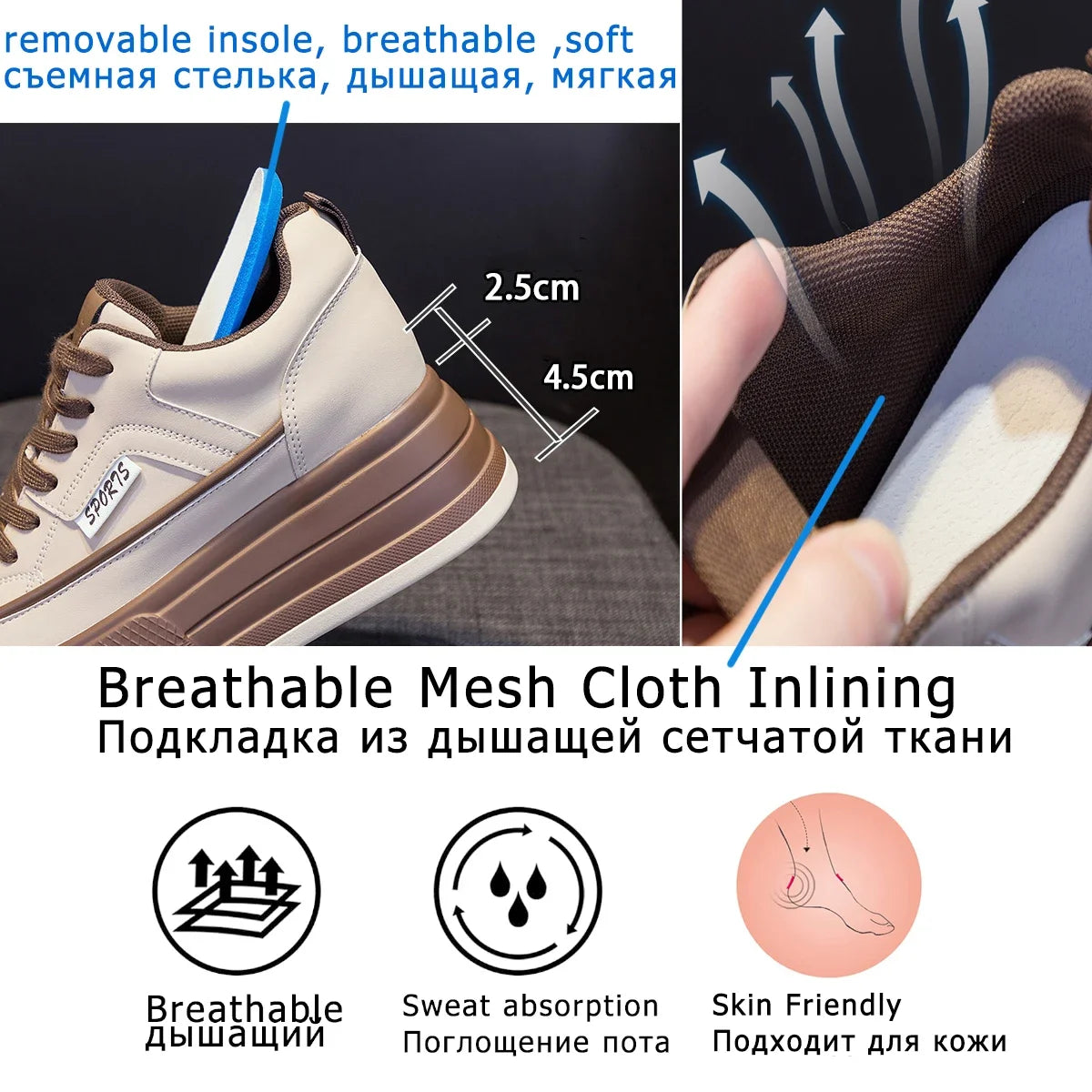 Fujin 7cm Genuine Leather Platform Wedge Sneakers Women Shoes Leather Heel Pumps Boots Women Spring Autumn Summer board Shoes