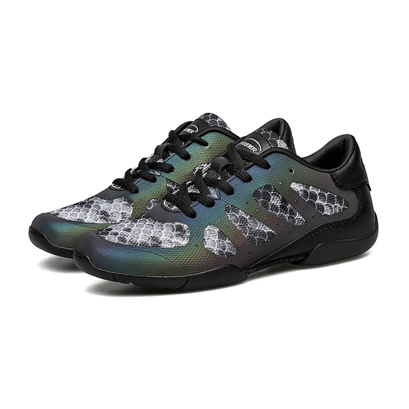 BAXINIER Girls Stylish Black Cheerleading Trainers Perfect for Youth Dance Tennis and Cheer Competitions with Breathable Design