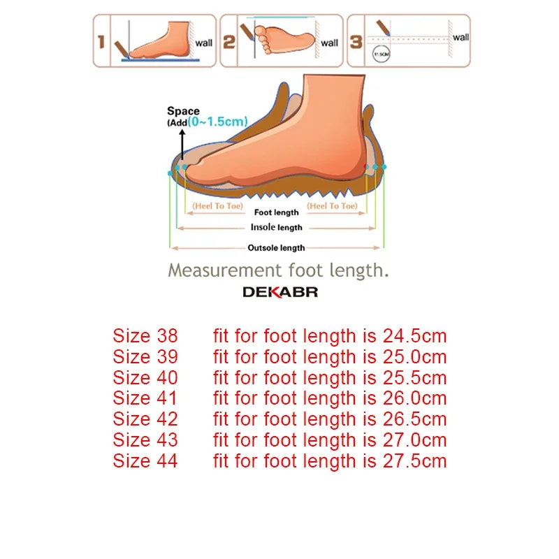 DEKABR Brand Men Casual Shoes Split Leather Breathable Men's Slip On Flats Work Shoes For Men Handmade High Top Shoes