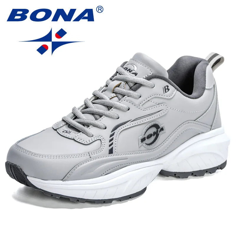 BONA 2023 New Male Running Shoesr Arrival Classics Style Men Lace Up Sport Shoes Men Outdoor Jogging Walking Athletic Shoes