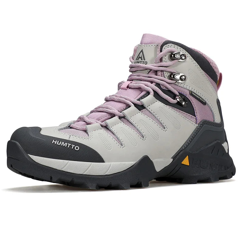 HUMTTO Hiking Boots Leather Women's Sports Shoes Non-slip Winter Outdoor Safety Sneakers Breathable Trekking Shoes for Women