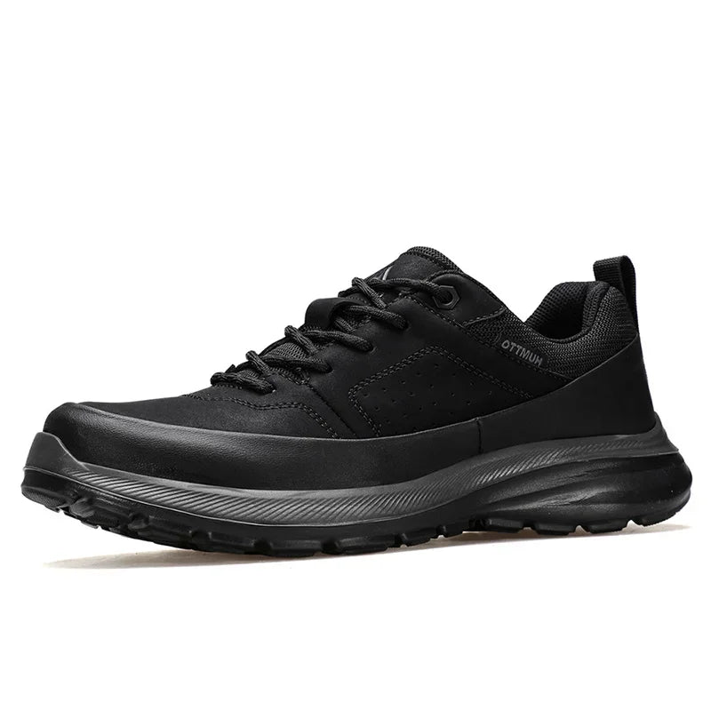 HUMTTO Hiking Shoes Non-slip Outdoor Men's Sports Shoes Leather Casual Walking Sneakers for Man Breathable Trekking Boots Men