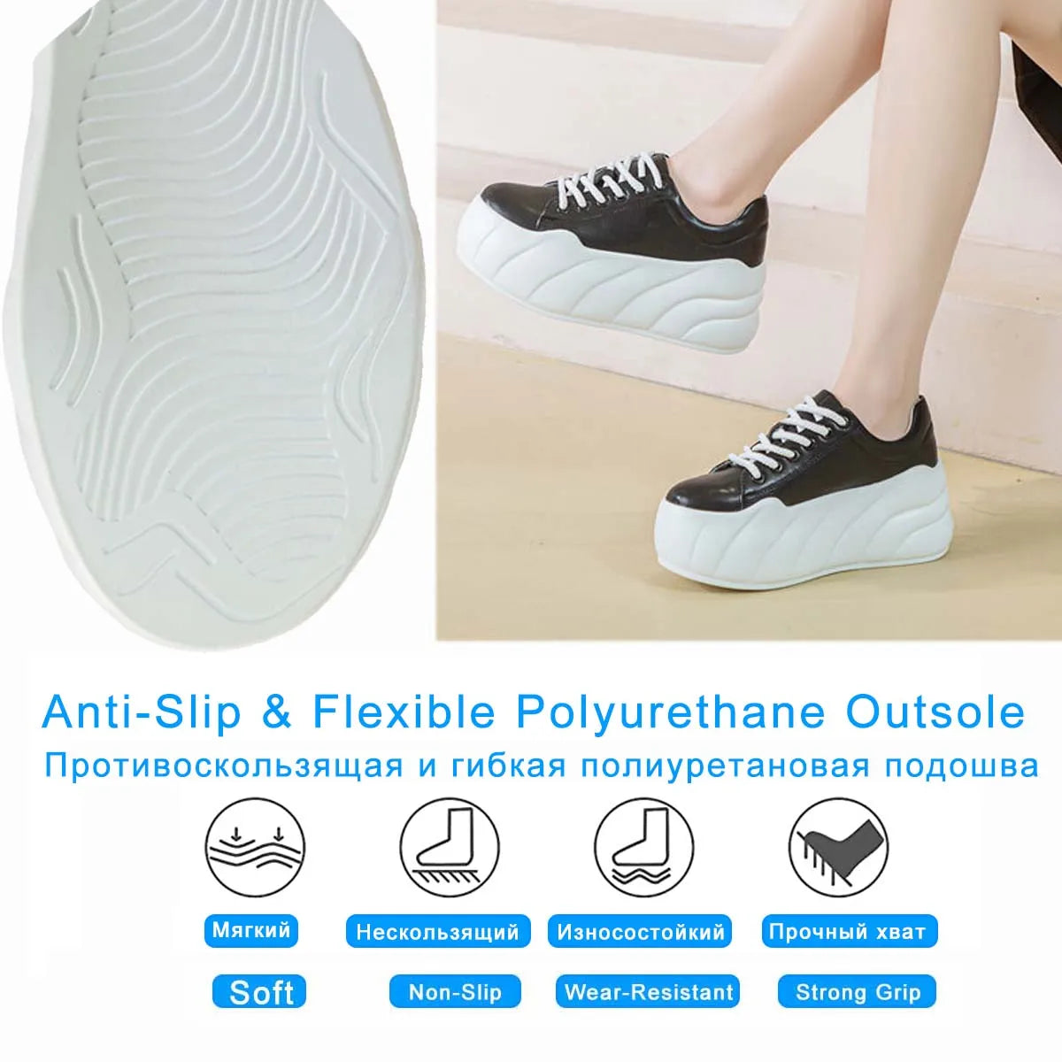 Fujin 8cm Genuine Leather Chunky Sneakers Autumn Flats Spring Vulcanize Women High Brand Casual Platform Wedge Fashion Shoes