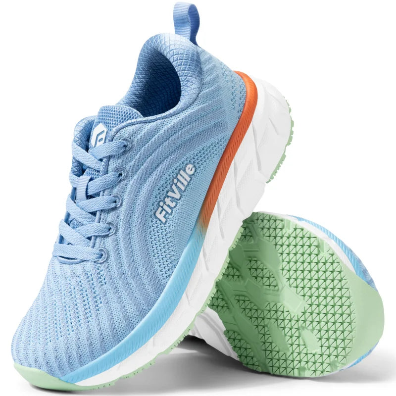 FitVille Wide Toe Box Shoes For Women Breathable Extra Wide Running Shoe Lightweight for Swollen Feet with Cushioned Relief Pain