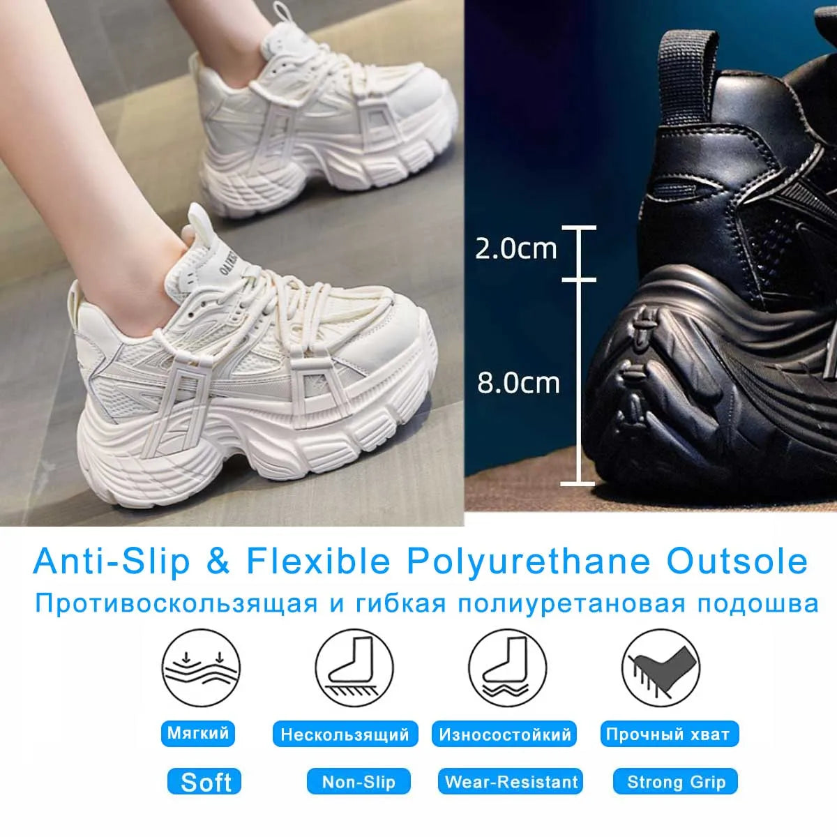 Fujin 10cm Air Mesh Synthetic Microfiber Leather Casual Breathable Vulcanize Summer Platform Sneakers Women Shoes High Brand
