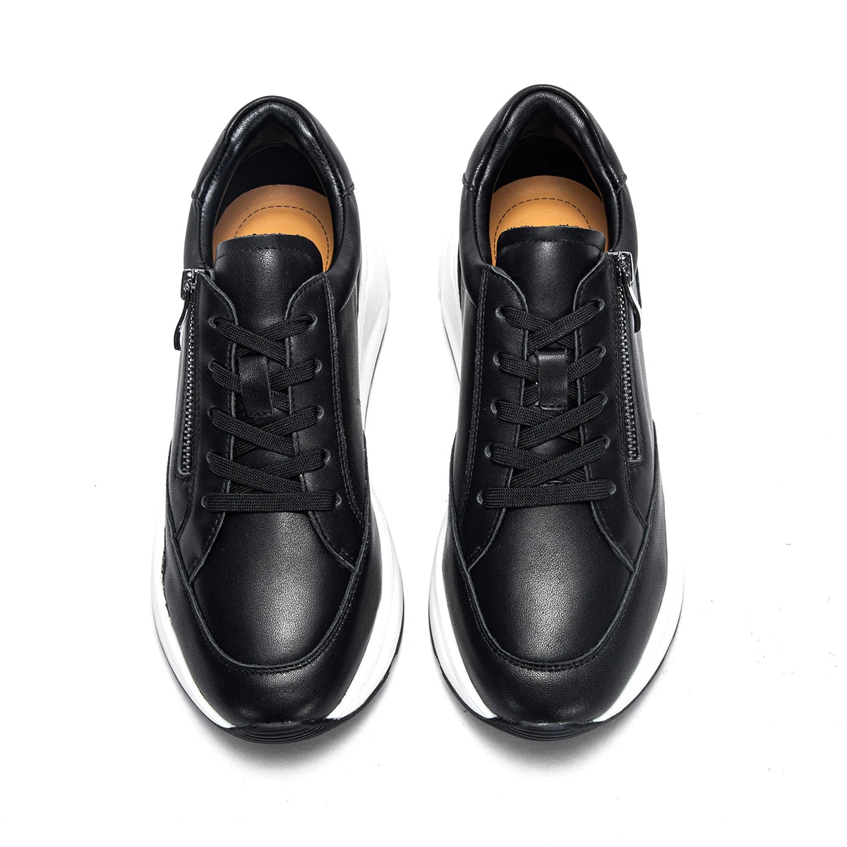 Balance Shoes Technology Orthopedic Women's Shoes Sneakers Casual Running Shoes Lace Up Black Leather Loafers