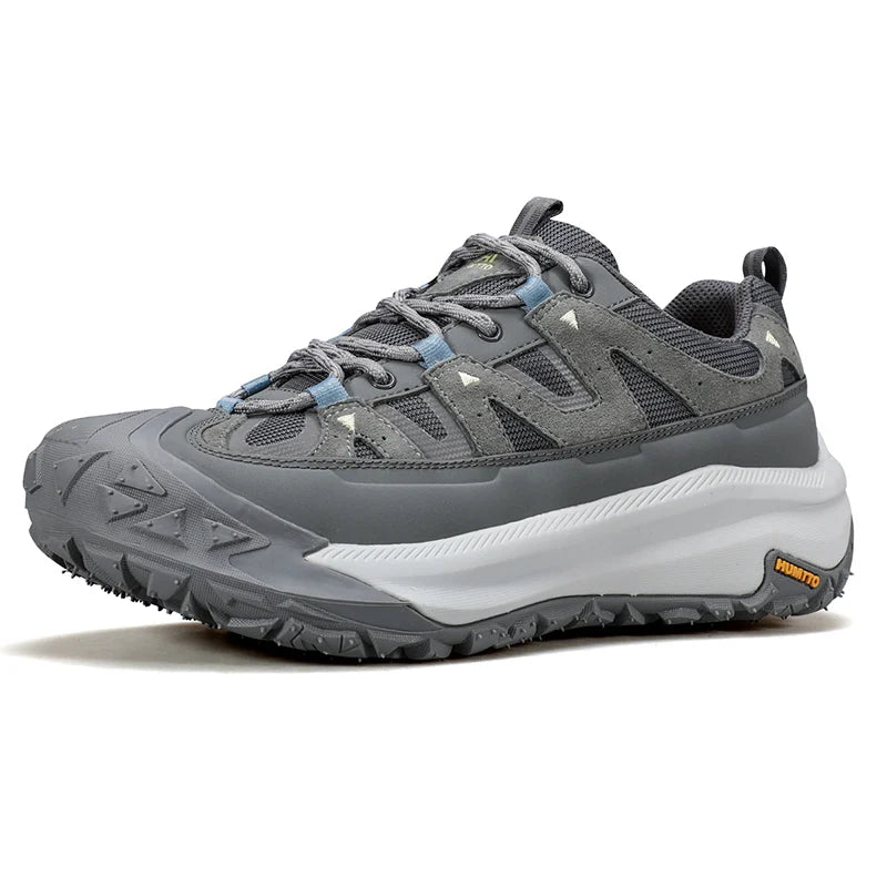 HUMTTO Breathable Trekking Boots Outdoor Men's Sports Shoes Non-slip Hiking Shoes for Men Leather Safety Walking Sneakers Man