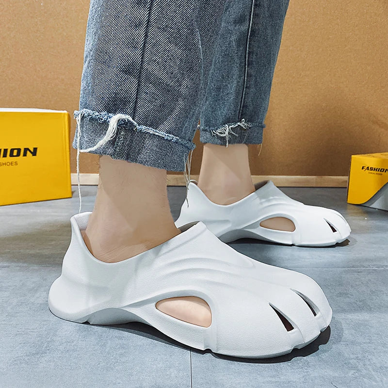STRONGSHEN EVA Sandals for Men Casual Hole Shoes Outdoor Comfortable Trendy Designer Luxury Breathable Wear-Resistant Slippers