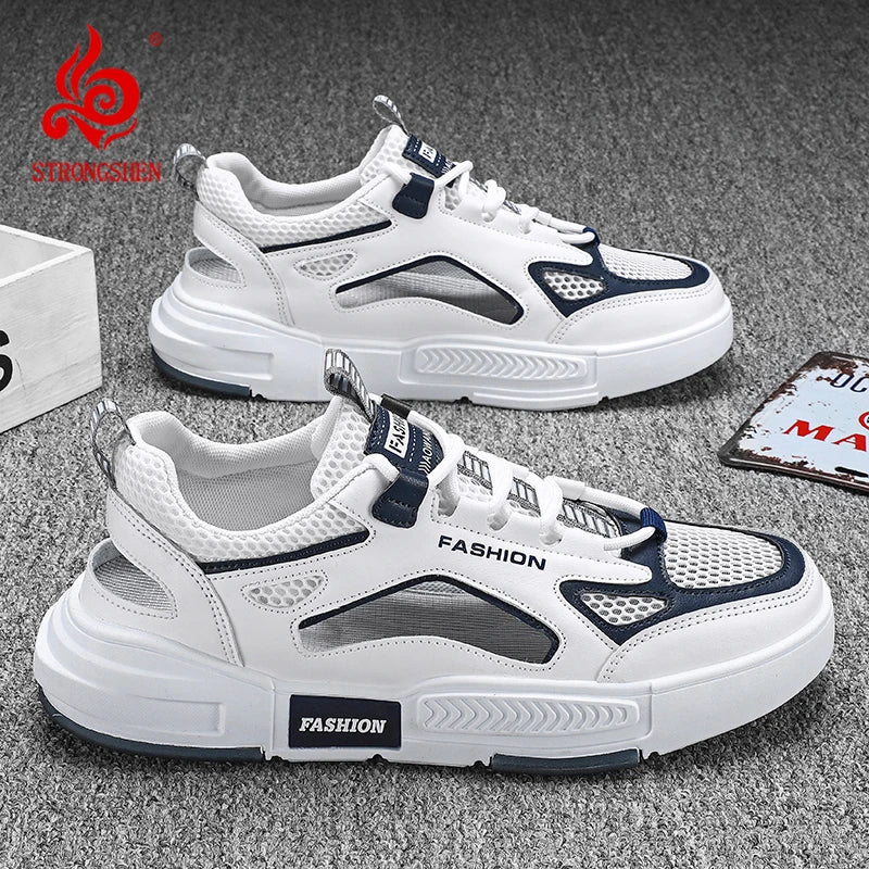 STRONGSHEN Men Casual Shoes Summer Breathable Mesh Beach Sandals Outdoor Non-slip Sneakers Fashion Sport Shoes Zapatillas