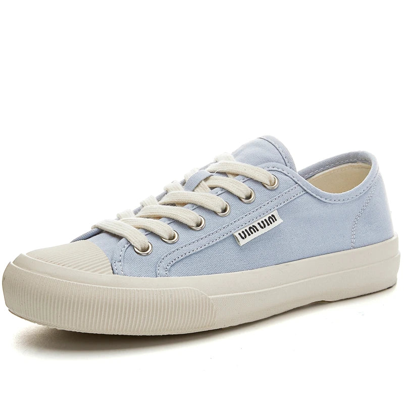 AUTUSPIN Women's Canvas Shoes Classics Fashion Flat Women Sneakers 2025 Summer Soft Breathable Ladies Shoes Size 35-40