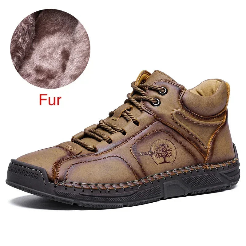 DEKABR Brand Handmade Boots For Men High Top Casual Shoes Autumn Winter Man Trend Boots Men British Style Snow Boots Footwear