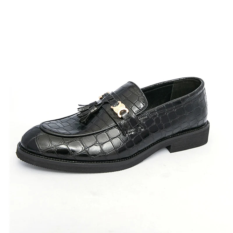 STRONGSHEN Luxury Men's Dress Shoes Leather Fashion Shoe for Men Business Formal Casual Shoes Slip on Wedding Men Shoes Zapatos