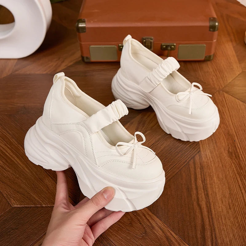 AUTUSPIN Sports Style Women Mary Janes Shoes 2025 Summer Super Popular Wedges High Heels Female Street Style Platform Pumps