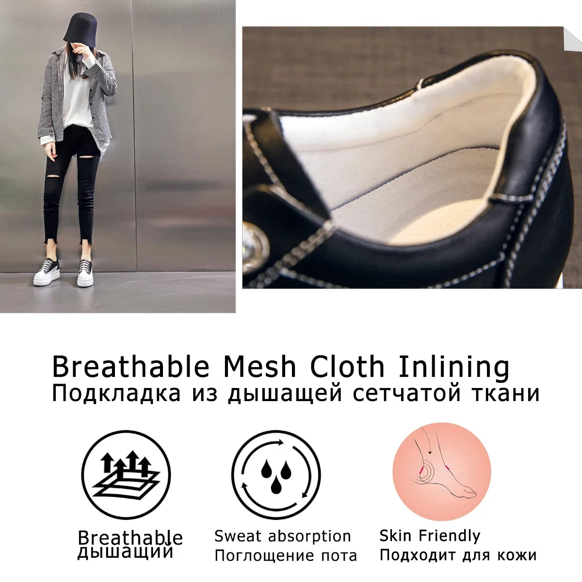 Fujin 8cm Air Mesh Genuine Leather Women Platform Shoes Chunky Sneakers Breathable Women Casual Fashion Sneakers White Summer