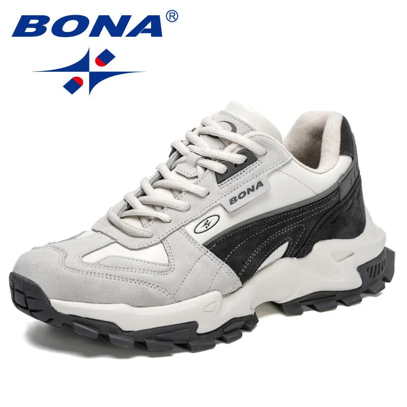 BONA 2023 New Designers Athletic Breathable Footwear Running Shoes Men Comfortable Sneakers  Man Zapatillas Walking Jogging Shoe