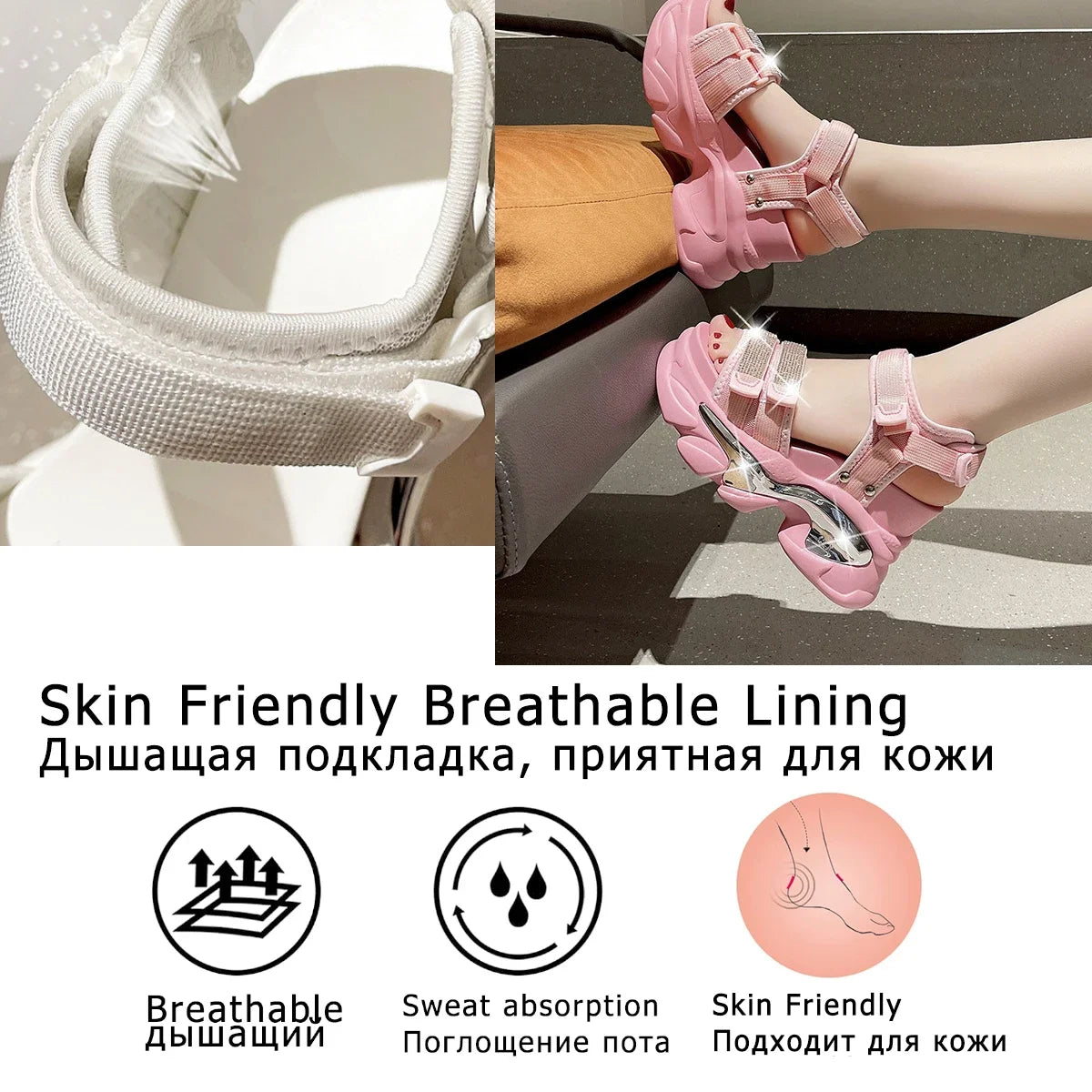 Fujin 10cm Women Summer Shoes Open Toe Platform Wedge Sandals Hook Loop Women Casual Shoes Beach Sandálias Das Mulheres