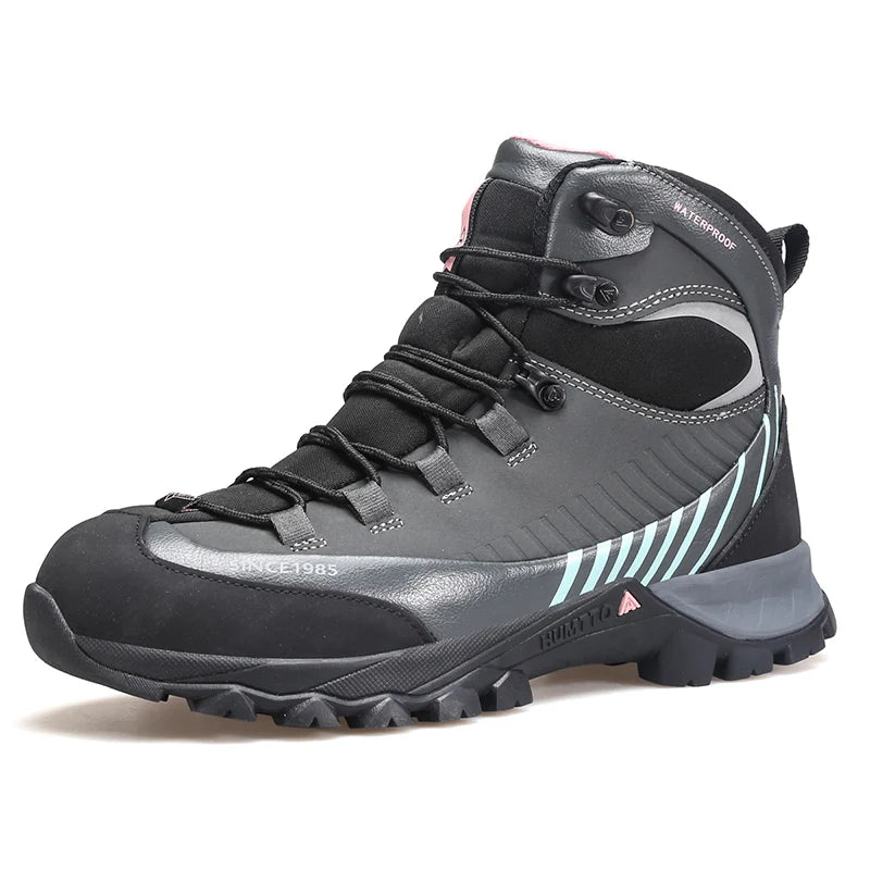 HUMTTO Hiking Boots Leather Women's Sports Shoes Non-slip Winter Outdoor Safety Sneakers Breathable Trekking Shoes for Women