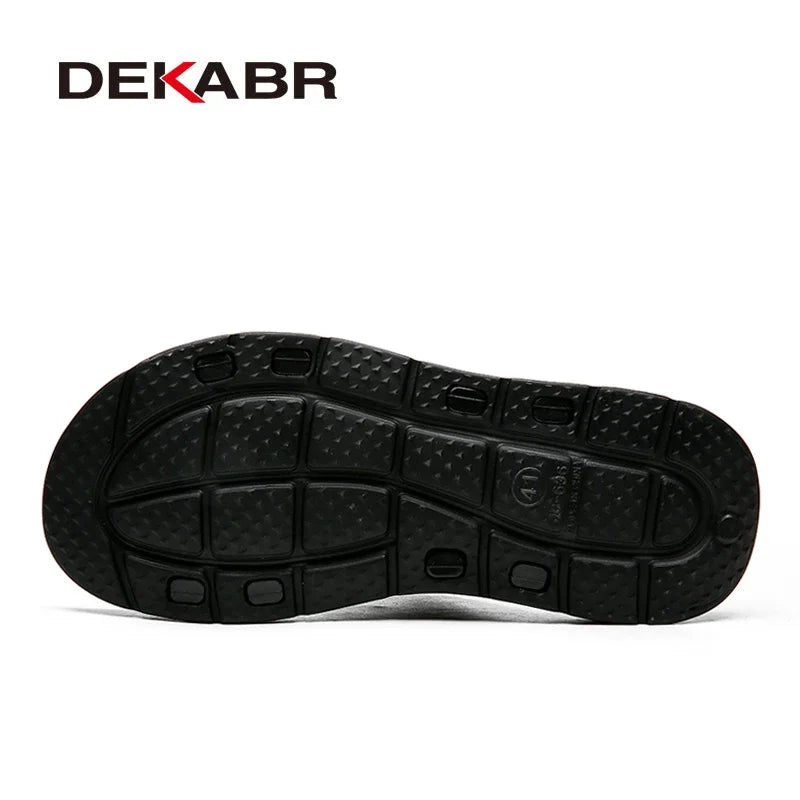 DEKABR Men Lightweight Slippers Fashion Flip Flops Summer Sandals Men High Quality Non-Slip Casual Shoes Outdoor Walking Shoes