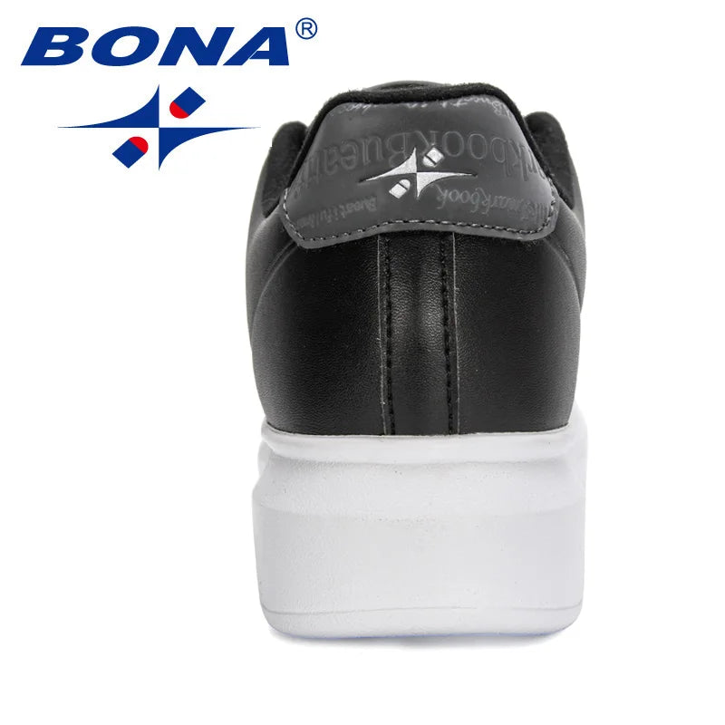 BONA 2022 New Designers Platform Casual Shoes Women Light Sneaker Breathable Luxury Footwear Ladies Vulcanized Walking  Shoes