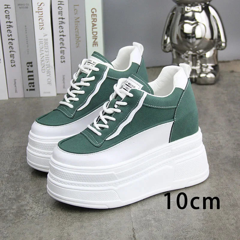 Fujin 10-11CM Synthetic Genuine Leather Boot Ankle Winter Plush Women Autumn Spring Cowboy Platform Wedge High Brand Shoes