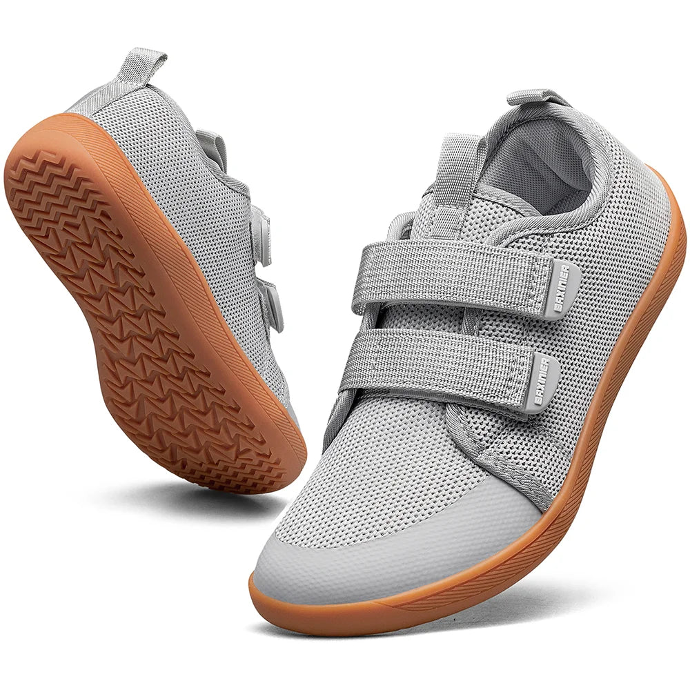 New Kids Barefoot Sneakers Girls Boys Fashionable Children's Shoes Wide Toe Breathable Knitted Mesh Sole Non Slip Walking Cross