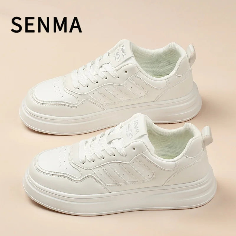 SENMA Men's Shoes Thick Soled Leather Small White Shoes Men's and Women's Trendy Shoes Board Shoes Casual Shoes Men's Sportswear