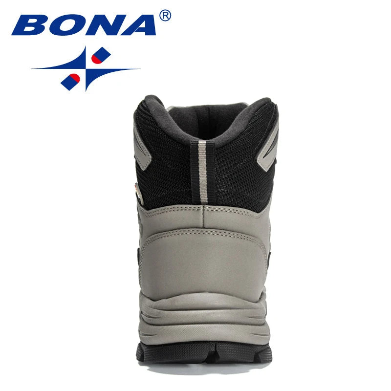 BONA  New Designers Nubuck Winter Warm Plush Outdoor Snow Boots Men Work Casual Shoes Man Non-slip Hiking Shoes Mansculino