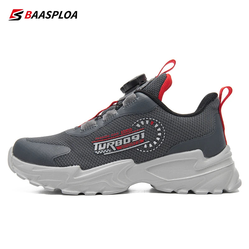Baasploa Children Walking Shoes New Casual Mesh Lightweight Breathable Sneakers ﻿Kids Outdoor Fashion Non-slip Running Shoes