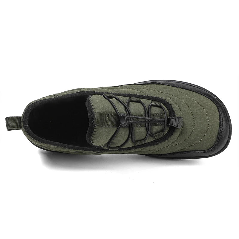 Plus Big Size 50 51 52 53 Winter Keep Warm Wide Toe Barefoot Shoes Minimalist Mens Non-leather Casual Wide Box Shoes Anti-skid