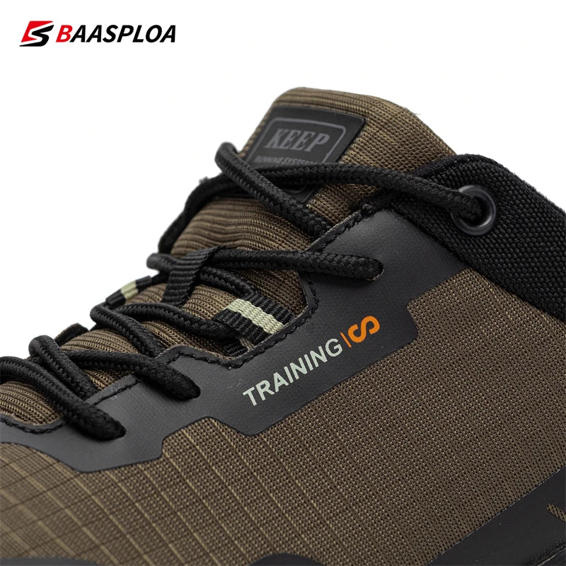 Baasploa Man Non-slip Sneakers Wear-Resistant Hiking Shoes Men Outdoor Waterproof Sneaker Light Male Walking Shoes