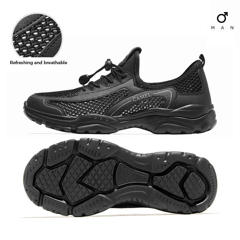 GOLDEN CAMEL Male Sneakers Outdoor Mesh Breathable Casual Sports Running Walking Shoes Water Ladies Shoes for Men 2023 Summer